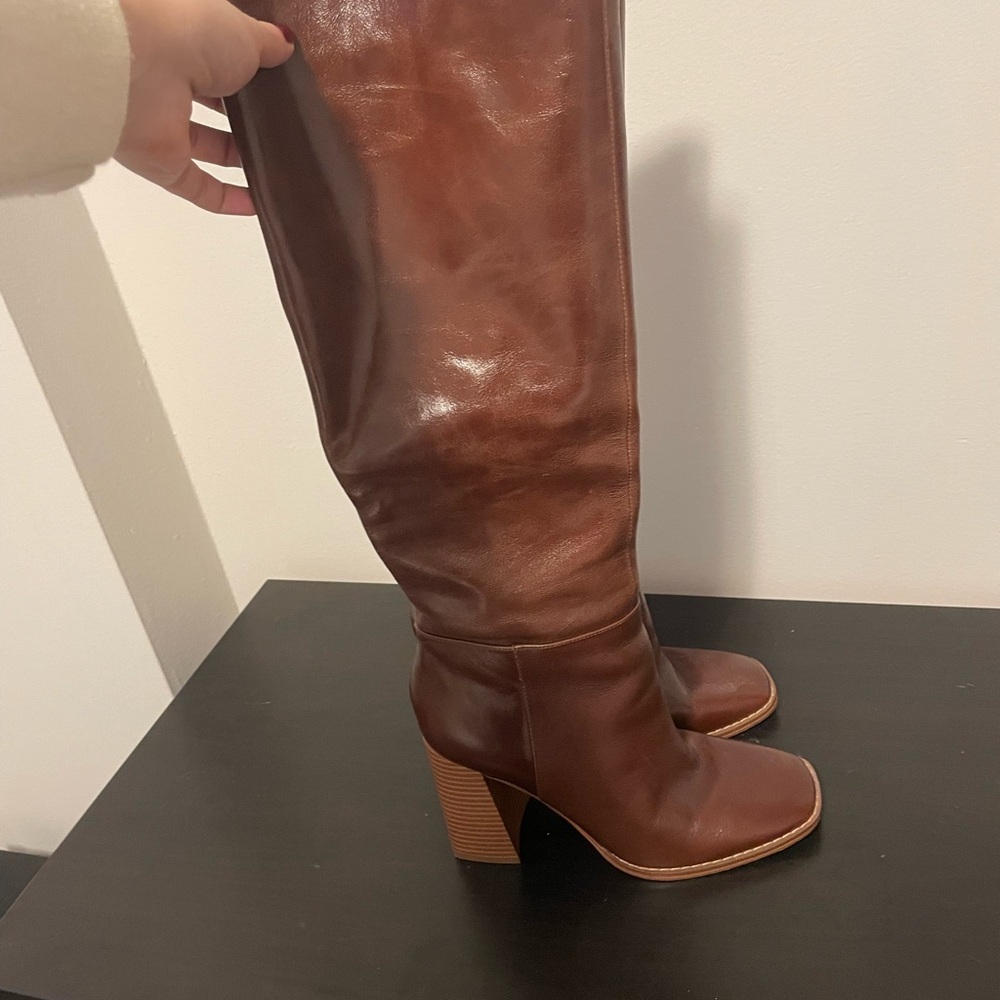 Nine West Chestnut Heeled Boots